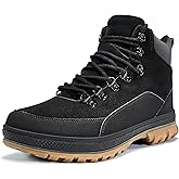 Wondamo Men's Snow Boots Lightweight Waterproof Winter Boots Fur Lined Anti-slip Cold Weather Shoes