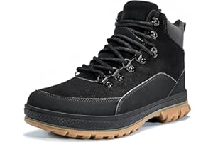 Wondamo Men's Snow Boots Lightweight Waterproof Winter Boots Fur Lined Anti-slip Cold Weather Shoes