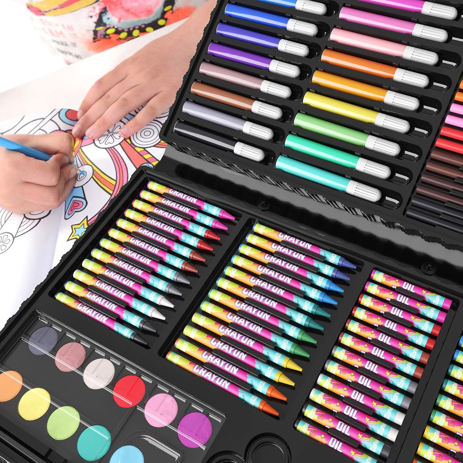 GirlZone Art Set for Girls, 118 Pieces Arts and Crafts Kit for Kids, Great Gift for Girls: Toys & Games