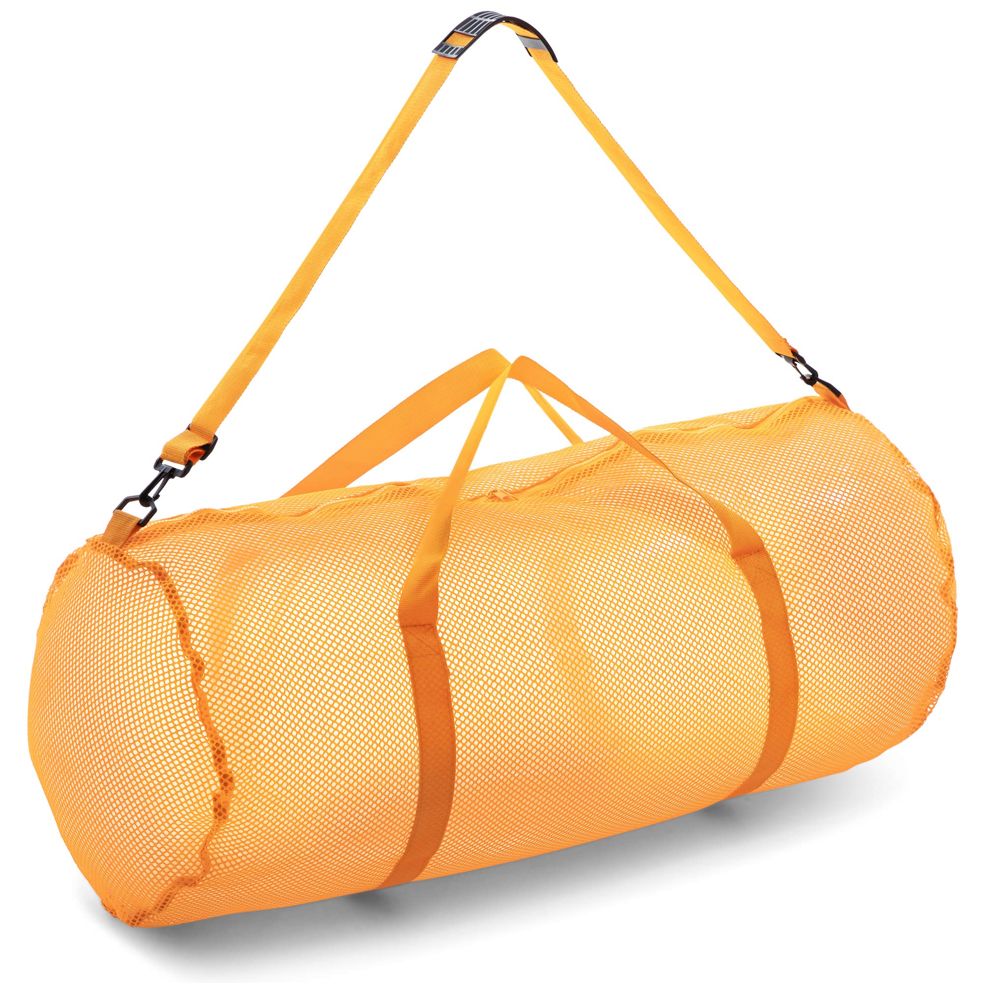 Champion Sports Mesh Duffel Bag Color: Gold, Size: 15 in x 36 in