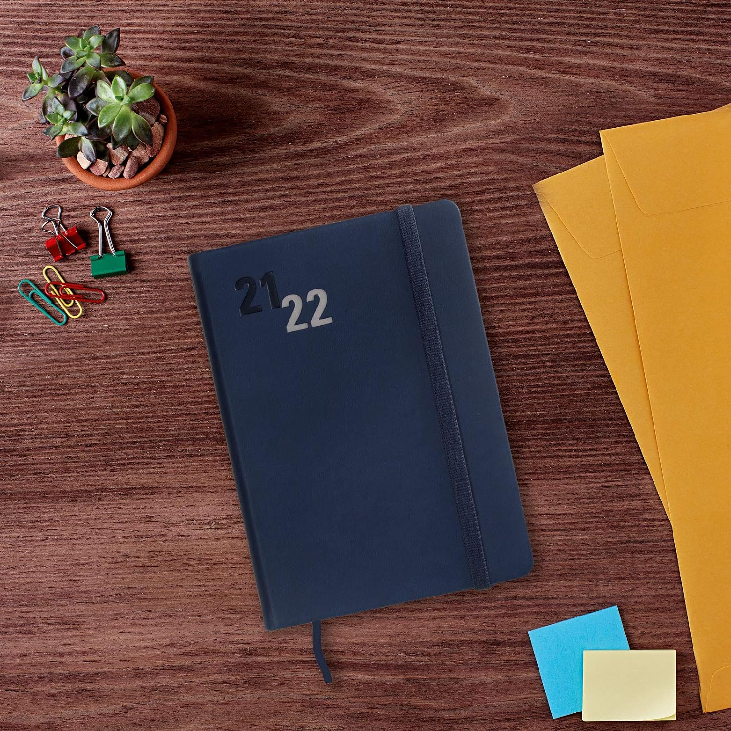 Finocam Calendar 2021 2022 1 Day Page September 2021 August 2022 12 Months M4 118 x 168 Natural Croma Blue Spanish - Image 3