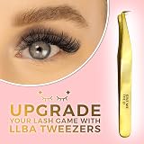 LLBA Lash Tweezers Professional Volume False Lash Application Tool Gold view 7