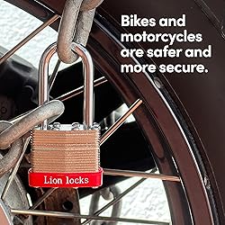 Lion Locks 6 Keyed Alike Padlocks with 2" Long