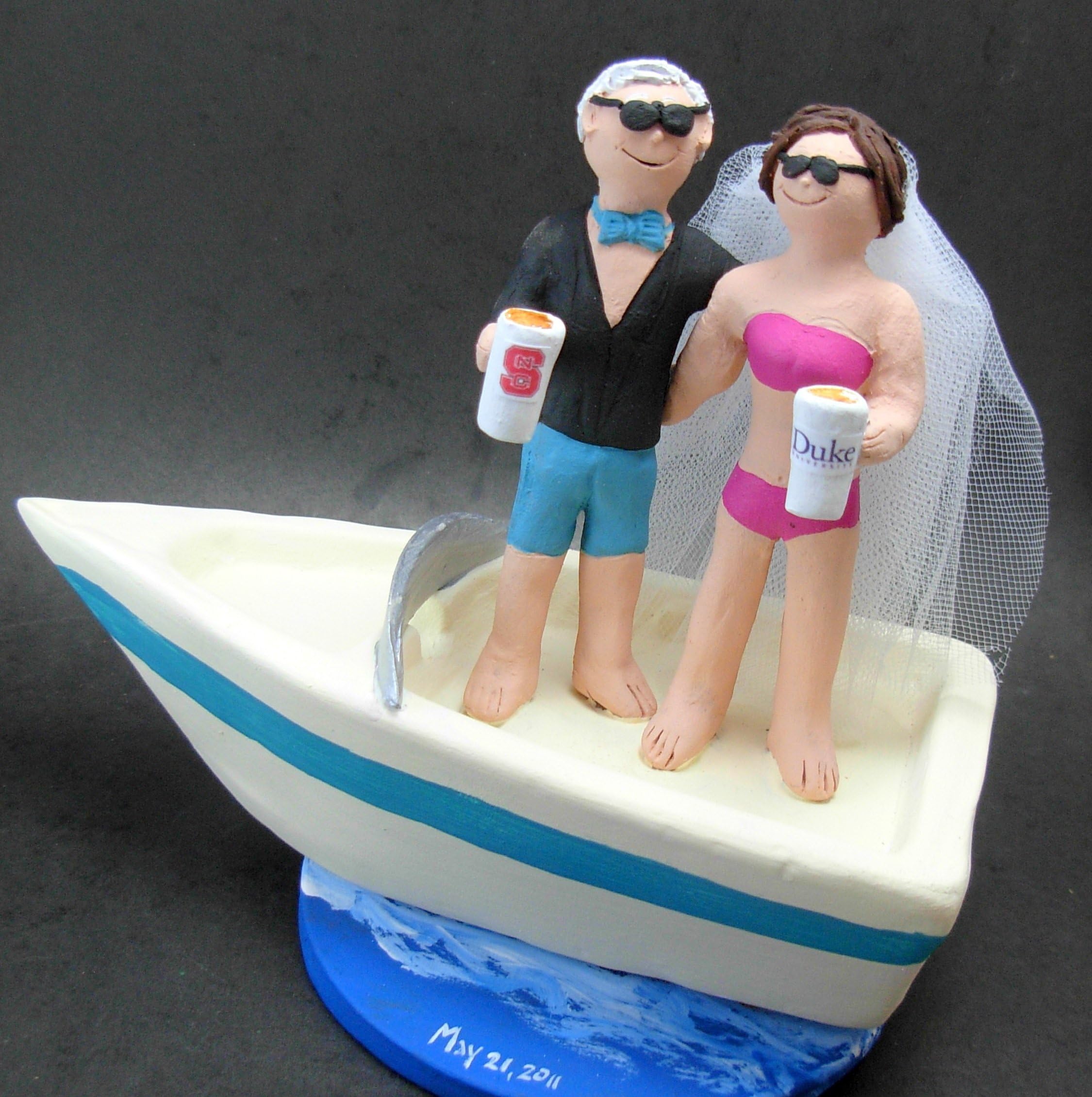 Boating Wedding Cake Topper- Made to Order