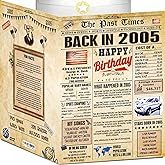 21st Birthday Card for Women Men - Back In 2005 Newspaper - 21 st Happy BIRTHDAY card - 21 birthday gift for Her Him - JUMBO size - 21st birthday decorations Dad Mom - Best gifts for 21 year old
