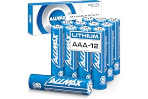 ALLMAX BATTERY Allmax AAA Lithium Maximum Power Batteries (12 Count) – Longest Lasting, Leakproof, 20-Year Shelf Life, Superior Performance – 1.5V