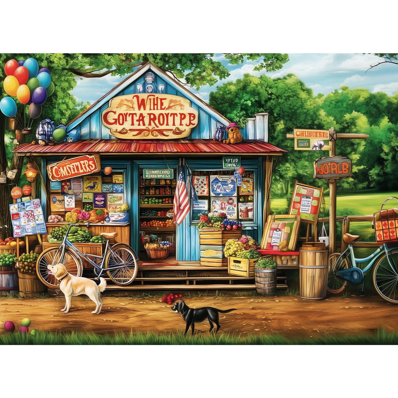 Puzzles 300 Pieces for Adults | HT Vegetable Store Puzzles | Recycled Cardboar Jigsaw Puzzles 300 Pieces | Challenging Family Activity Great Gift Idea for Family Friends | 20.5 X 15 inches