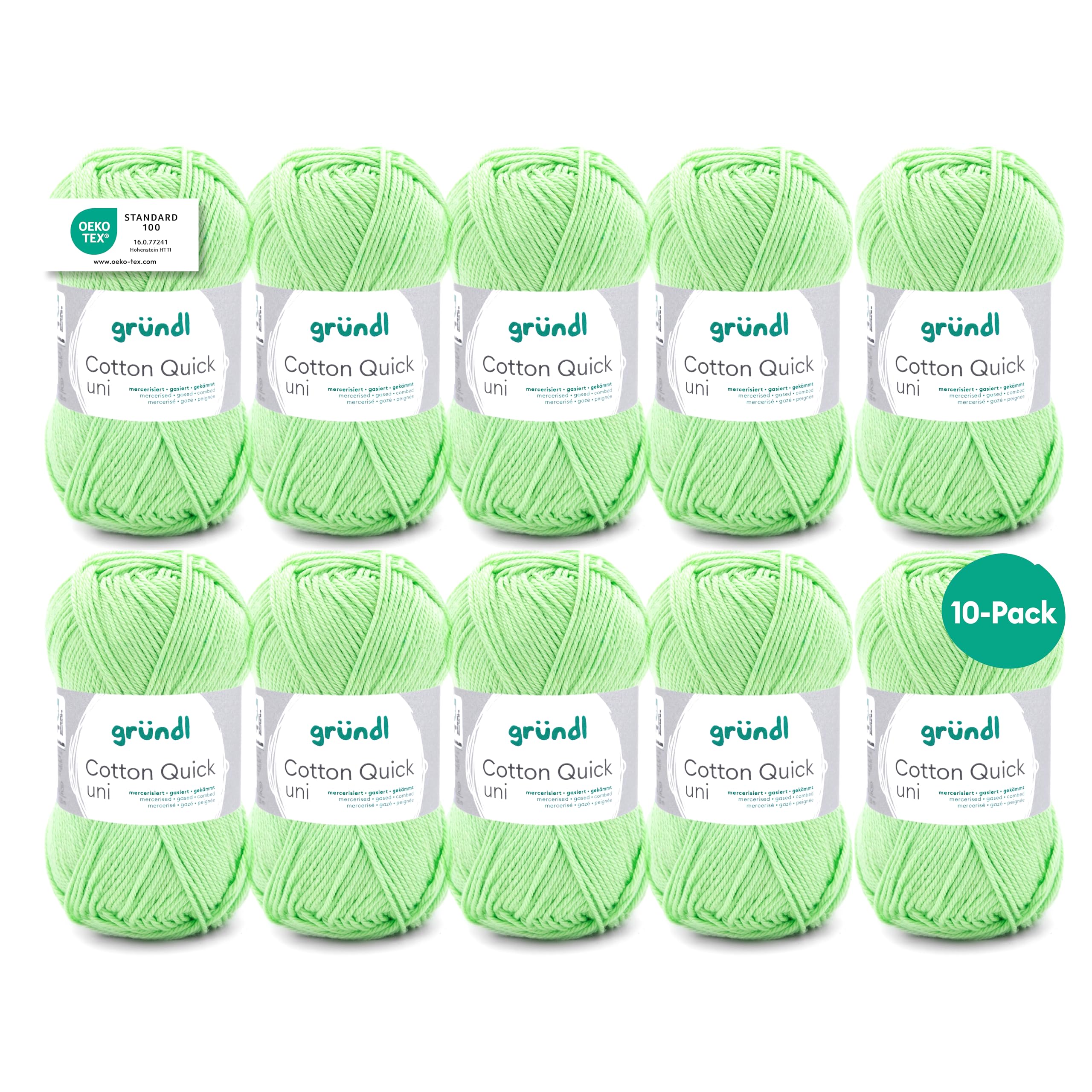 Gründl Value Pack Cotton Quick Yarn, Cotton, kiwi, 29 x 12 x 7 cm — image 1