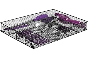Cutlery Tray by Mindspace, 6 Compartments | Kitchen Utensil Silverware Tray | Flatware Drawer Organizer | The Mesh Collection