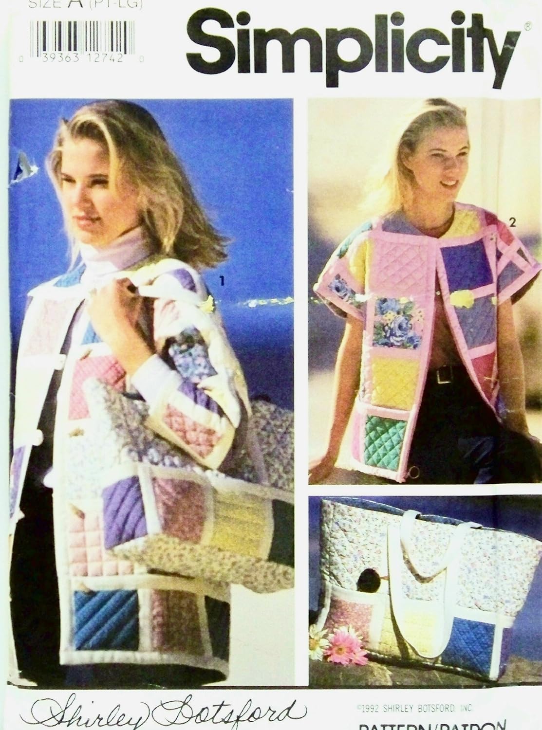 Amazon Com Simplicity 7893 Sewing Pattern Misses Quilted Jacket Bolero Vest Tote Bag Size 6 20 Arts Crafts Sewing