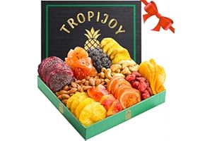 TROPIJOY Christmas Gift Baskets - 11 Tropical Flavors - 20oz Soft Dried Fruit Basket Gift | Holiday Gift Baskets for Adults - Dried Fruit Gift Basket - Christmas Food Gifts - Family Gifts for Christmas Basket