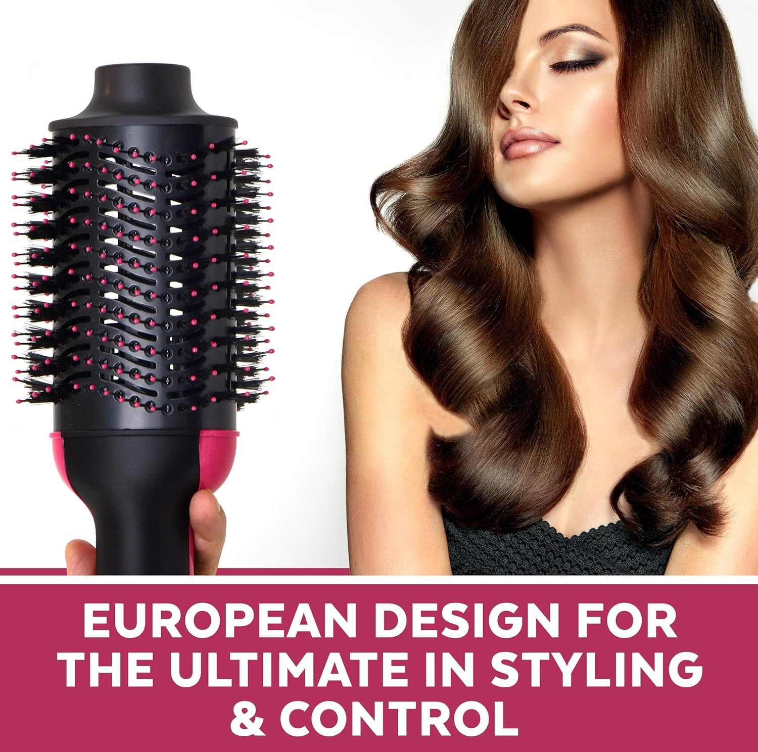 Hair Dryer Brush - Hot Air Brush with ION Generator, and Ceramic Coating for Fast Drying, Hair Dryer and Styler for Salon Diffuser Results, Perfect One Step Hair Dryer and Volumizer for All Hair Types : Beauty