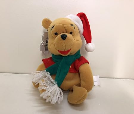 Amazon ディズニー Mousetoys クリスマスミニビーンバッグ プーさん 8インチ サンタ帽子とスカーフ付き ぬいぐるみ おもちゃ