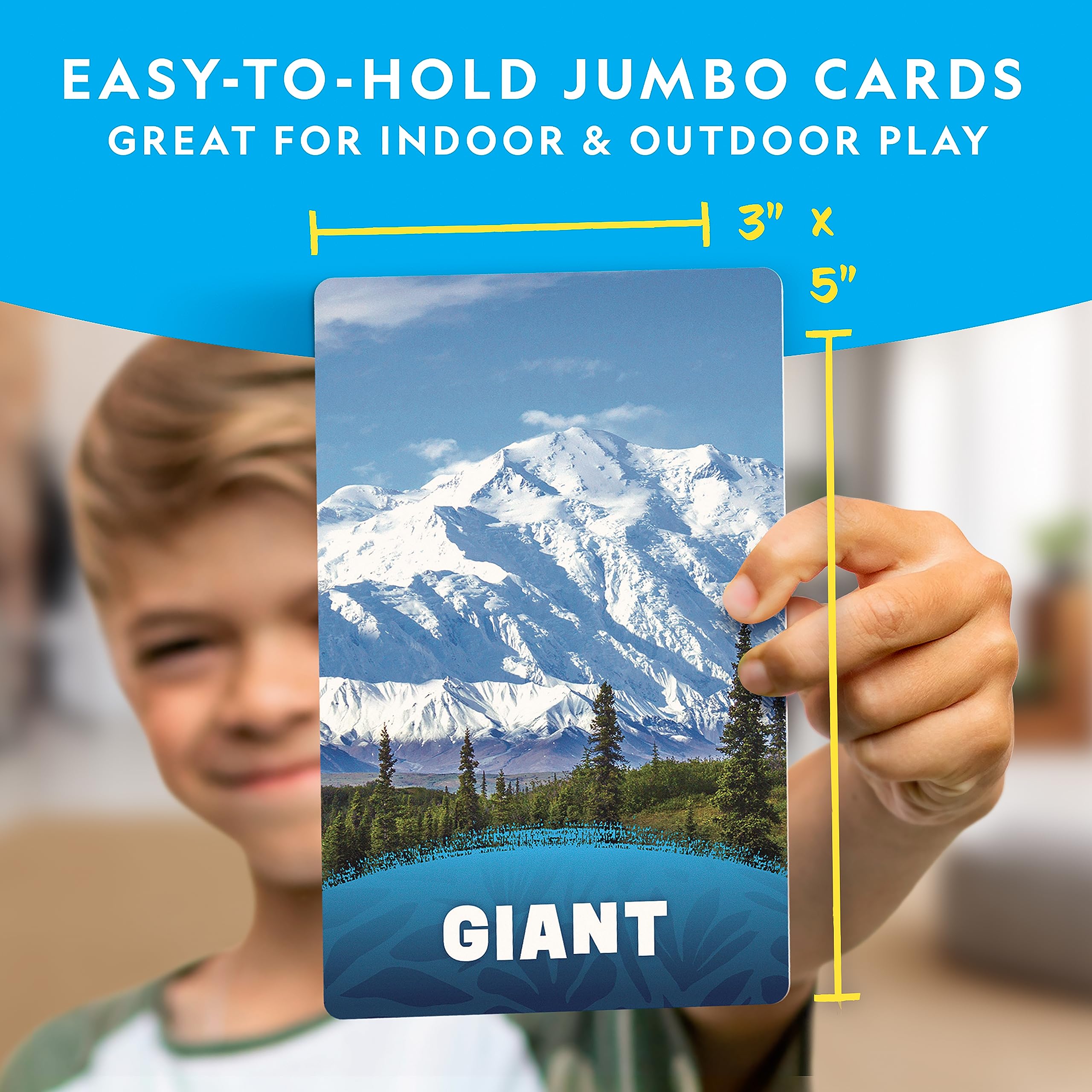 National Geographic Scavenger Hunt for Kids Card Game - Seek & Match Objects from 40 Jumbo-Sized Cards, Camping Games, Activities for Toddlers, Car Game, Kids Outdoor Activities, Stocking Stuffers