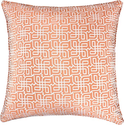 Amazon Com Homey Cozy Jacquard Plaid Throw Pillow Cover Orange