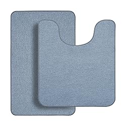Bosap Bathroom Rugs Set 2 Pieces,Thin Bathroom