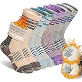 SeeyAN Kids Merino Wool Hiking Socks Boys Girls Thermal Winter Warm Boot Toddlers Thick Cushion Socks 4 Pairs