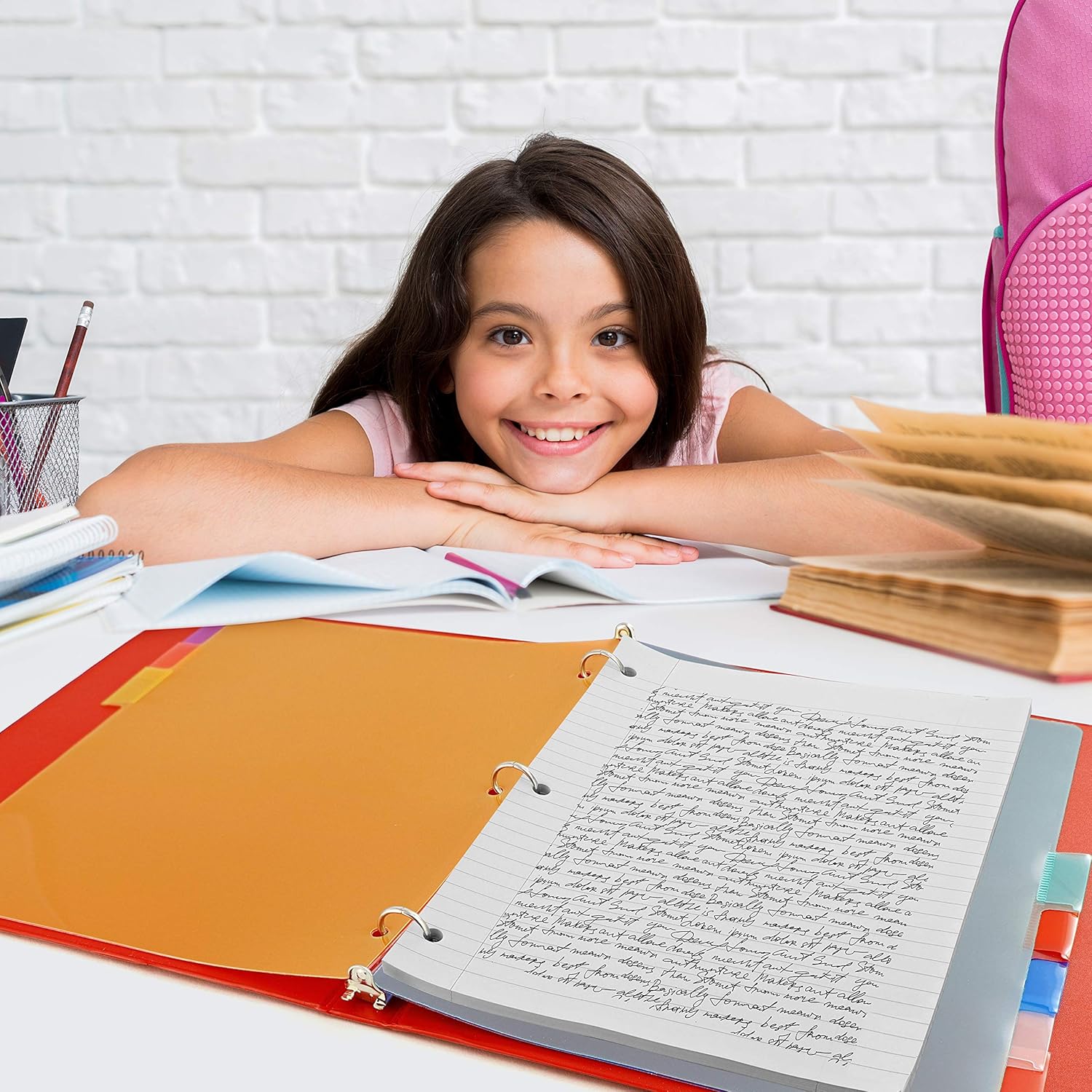 3 Ring Binder Dividers with 8 Insertable Color Tabs, Helps to Organize Documents in Single File Folder, Perfect for School, College, Kids and Adults - by Emraw (Pack of 16) : Office Products