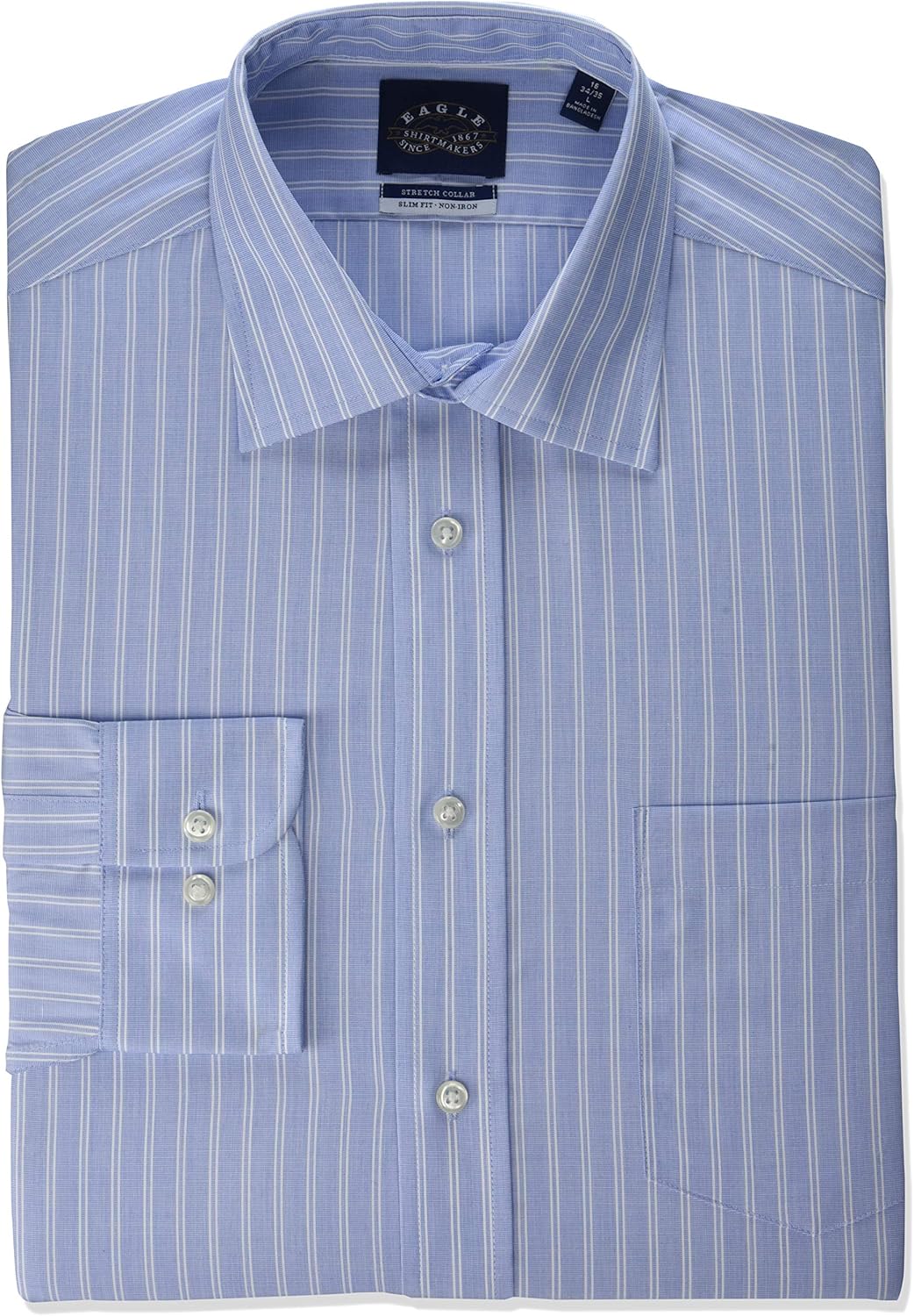 Eagle Men's Dress Shirt Slim Fit Non Iron Stretch Stripe at Amazon Men