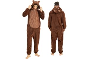 III HHONS Onesie Adult Costume Animal Pajamas Halloween Cosplay Sleepwear for Women/Men