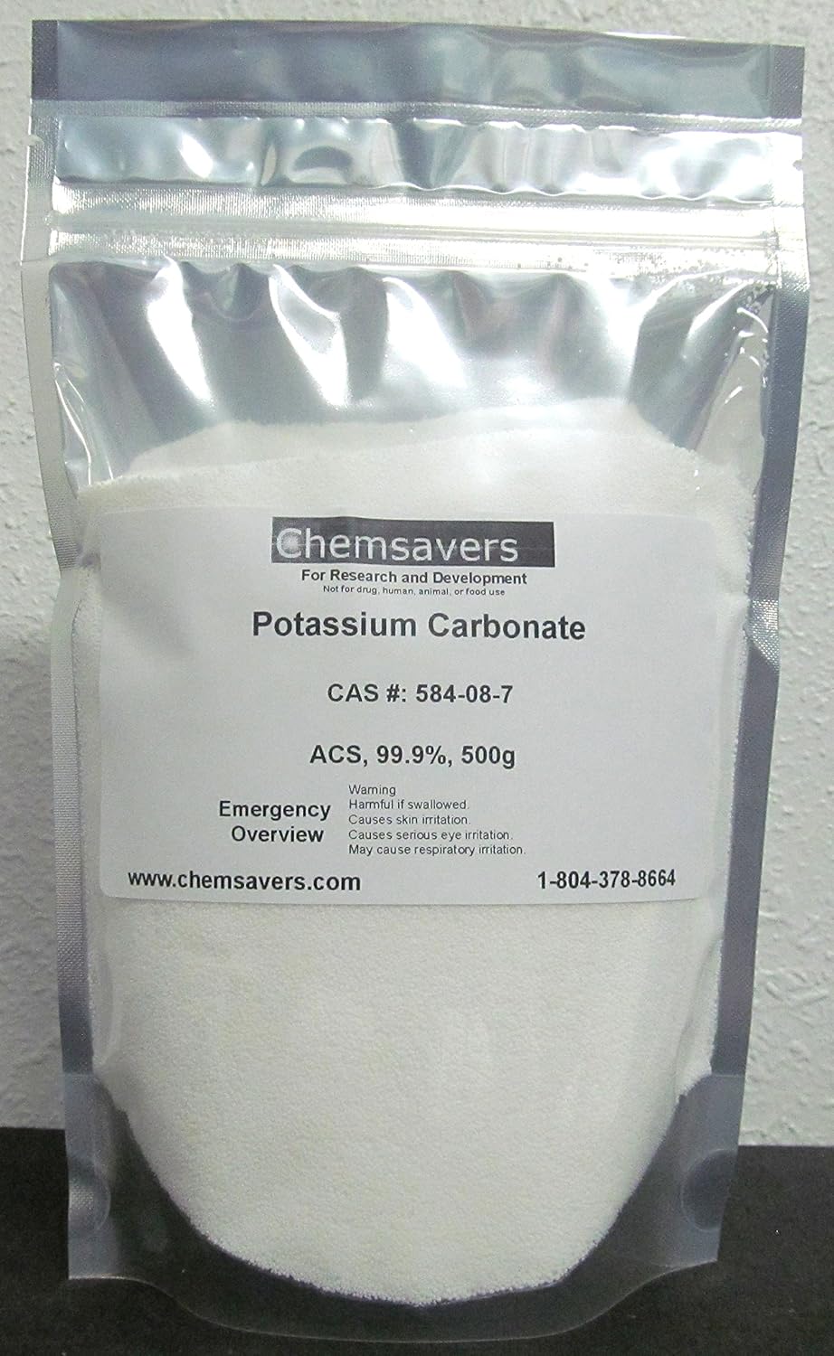 Potassium Carbonate, ACS, 99.9, Certified, 500g