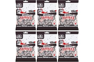 WALKERS' NONSUCH Walkers Nonsuch Liquorice Toffees Bag 5.29 Oz (Pack of 6) – Black Licorice Candy, British Chewy Toffee Candy, Old Fashioned Sweets, Traditional English Treats, Imported from UK