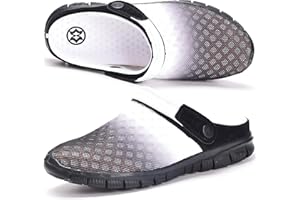 Hsyooes Mens Womens Mules & Clogs Garden Shoes Summer Breathable Mesh Slippers Non-Slip Outdoor Beach Sandals Unisex