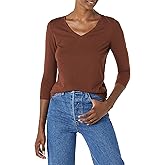 Amazon Essentials Women's Regular-Fit 3/4 Sleeve V-Neck T-Shirt (Available in Plus Size)