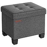 SONGMICS Storage Ottoman, Small Ottoman Foot Rest