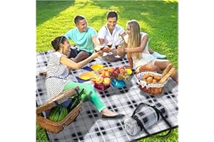 Extra Large Picnic Blankets Portable 80x80 Oversized Waterproof Sandproof Outdoor Beach Blanket Camping Grass Mat XXL Tent Mu