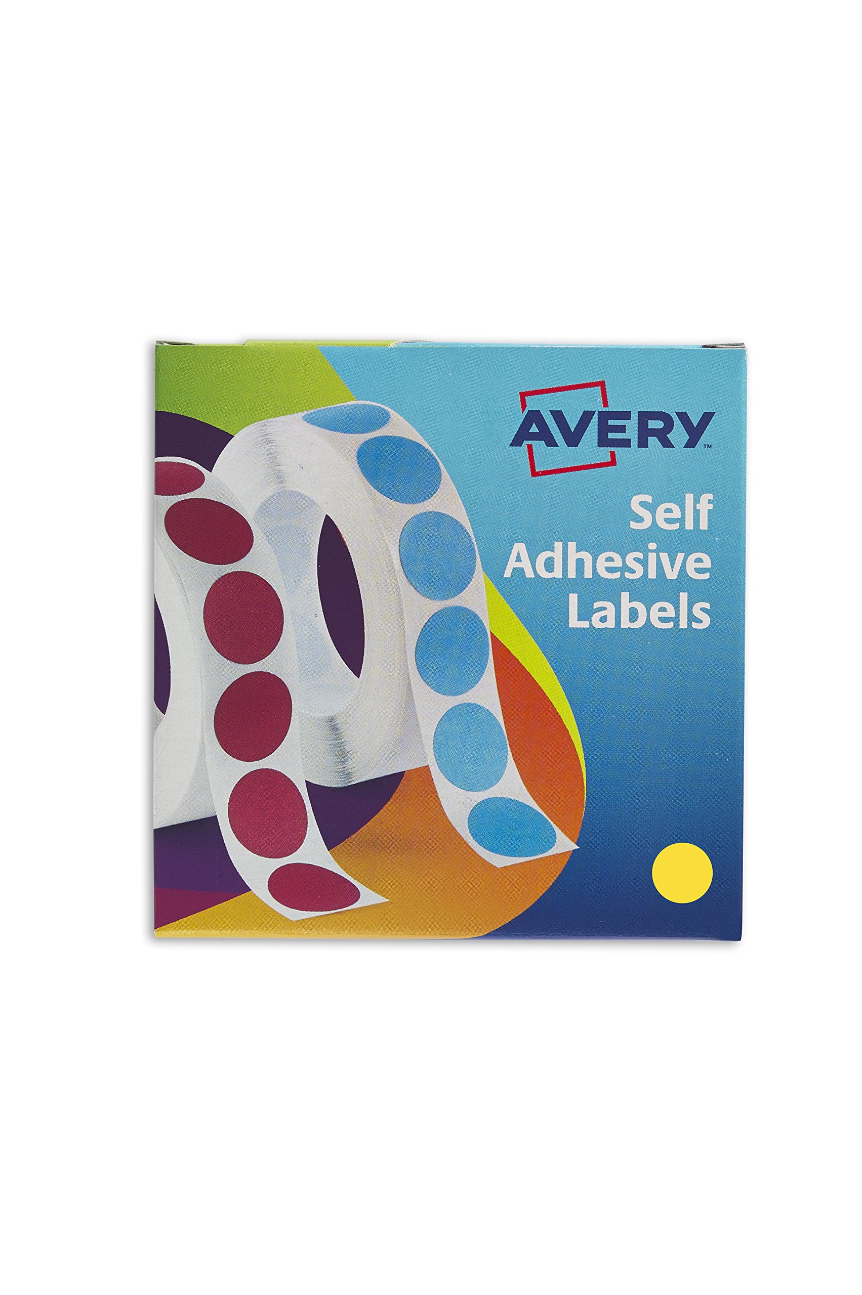 Avery 24-508 Dot Circle Label Dispenser (19 mm Dia, 1120 Labels) - Yellow