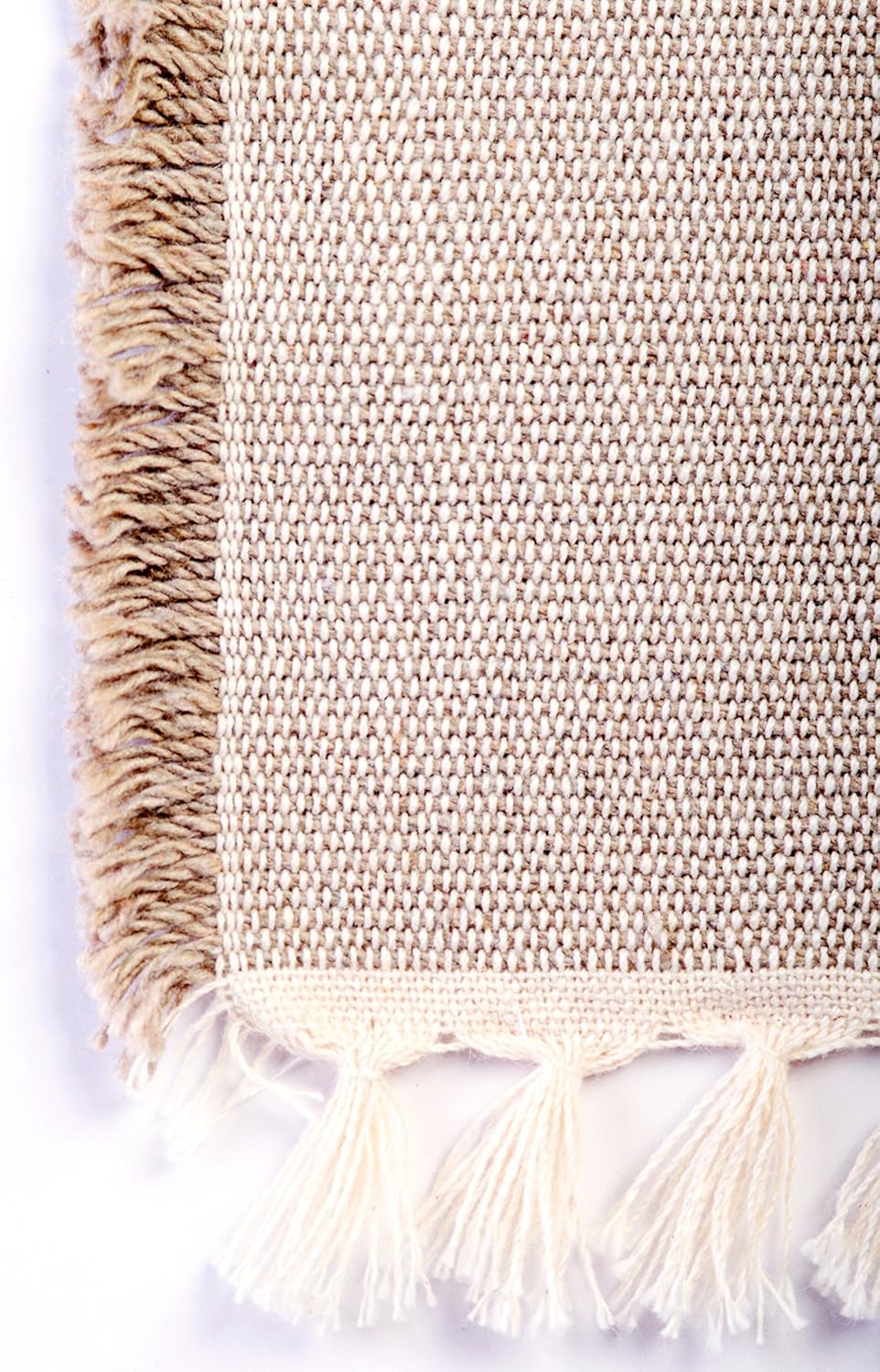 Living Fashions Table Placemats Set of 4 - Beach Themed Nautical Kitchen Placemats for Dining Table - 100% Washable Cotton Place Mat- Seashell, Sand Dollar, Starfish & Anchor Designs with Fringes: Home & Kitchen