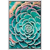 SIGNWIN Framed Canvas Wall Art Tropical Succulent Plant Canvas Prints Home Artwork Decoration for Living Room,Bedroom - 16x24 inches