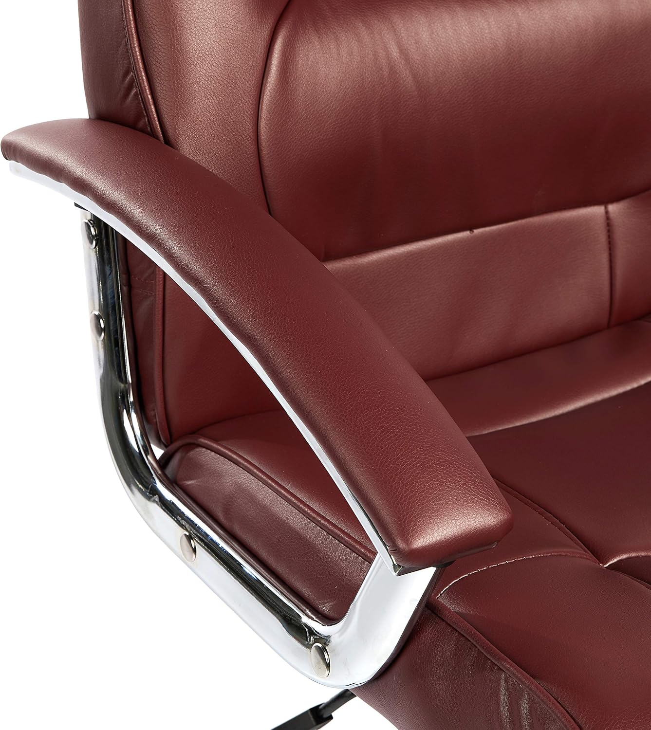 Eliza Tinsley 2008ATG/LBY High Back Leather Faced Executive Armchair with Chrome Base - Burgundy - Image 5