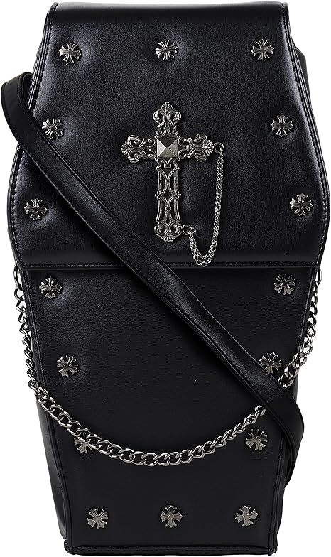 black and silver cross body bag