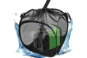 VOCCOS 1Pcs Pop Up Pond Filter Bag 10inch Stainless Steel Wire Water Pump Barrier Box Cover Anti-Clogging Sturdy Metal Frame Mesh Media Basket for Water Filter Pump Aquarium Swimming Pool Outdoor Fish Pond