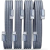 LISEN 240W for USB-C to USB-C Woven Charge Cable, 4-Packs [6.6/6.6/6.6/6.6FT] for MacBook Air Pro M5 M4 Charger Cable for iPhone 17 Air 16 Pro Max, iPad Air Pro