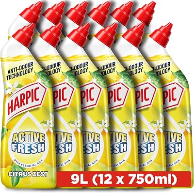 Harpic Active Fresh Citrus 750 ml Gel Toilet Cleaner Anti-odour 99.9% bacteria