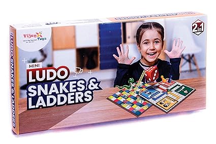 Vijay Toys Ludo, Snake and Ladder Mini (Multicolour)