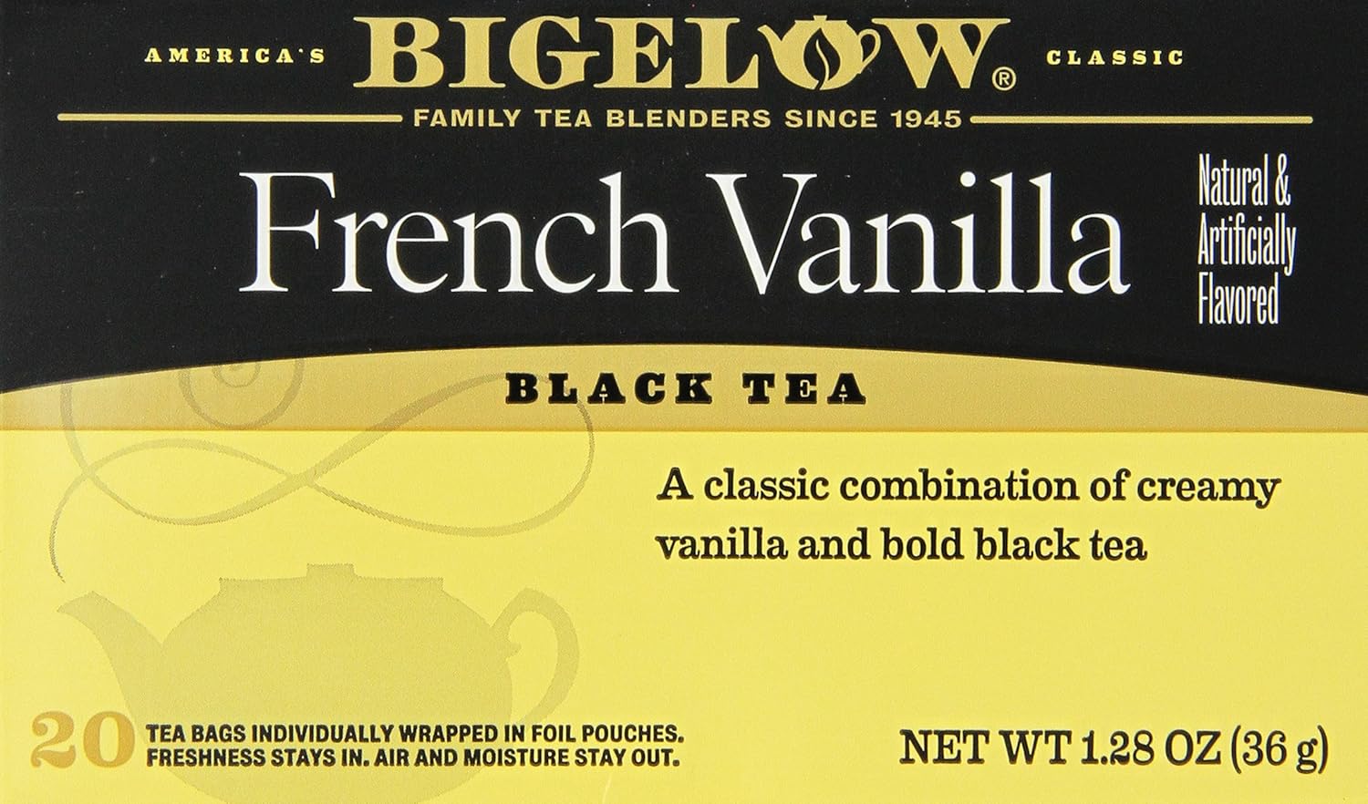Bigelow , French Vanilla , Black Tea , 3 X 20 Tea Bags , Pack of 3