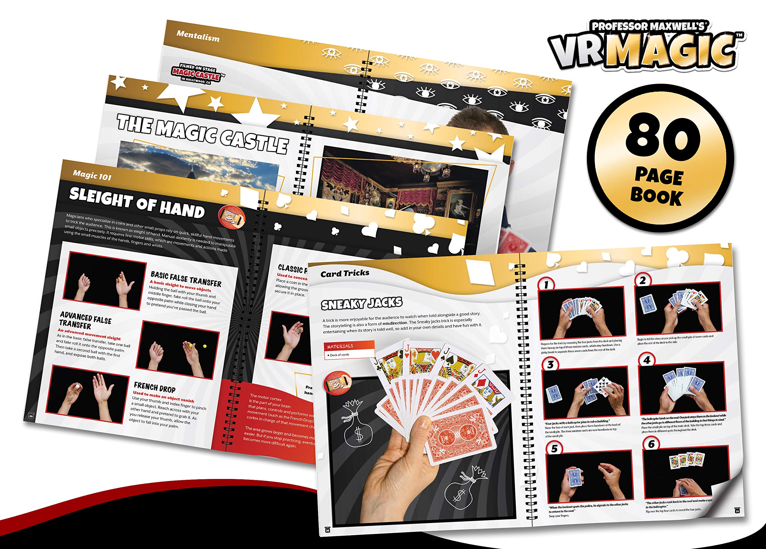 Professor Maxwell's VR Magic - Virtual Reality Kids Magic Book and Interactive STEM Learning Activity Set - for Ages 8 and Up