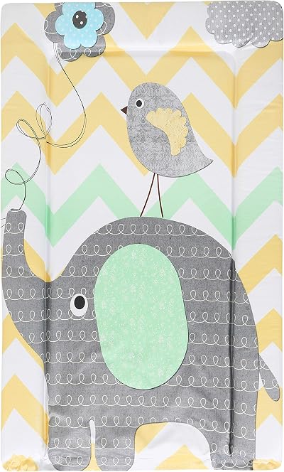 Babycurls Baby Changing Mat Elephant Chevron Green 76 x 45cm