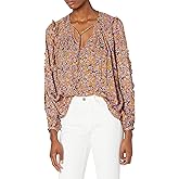 Jessica Simpson Women's Songbird Tie Neck Ruffle Sleeve Blouse