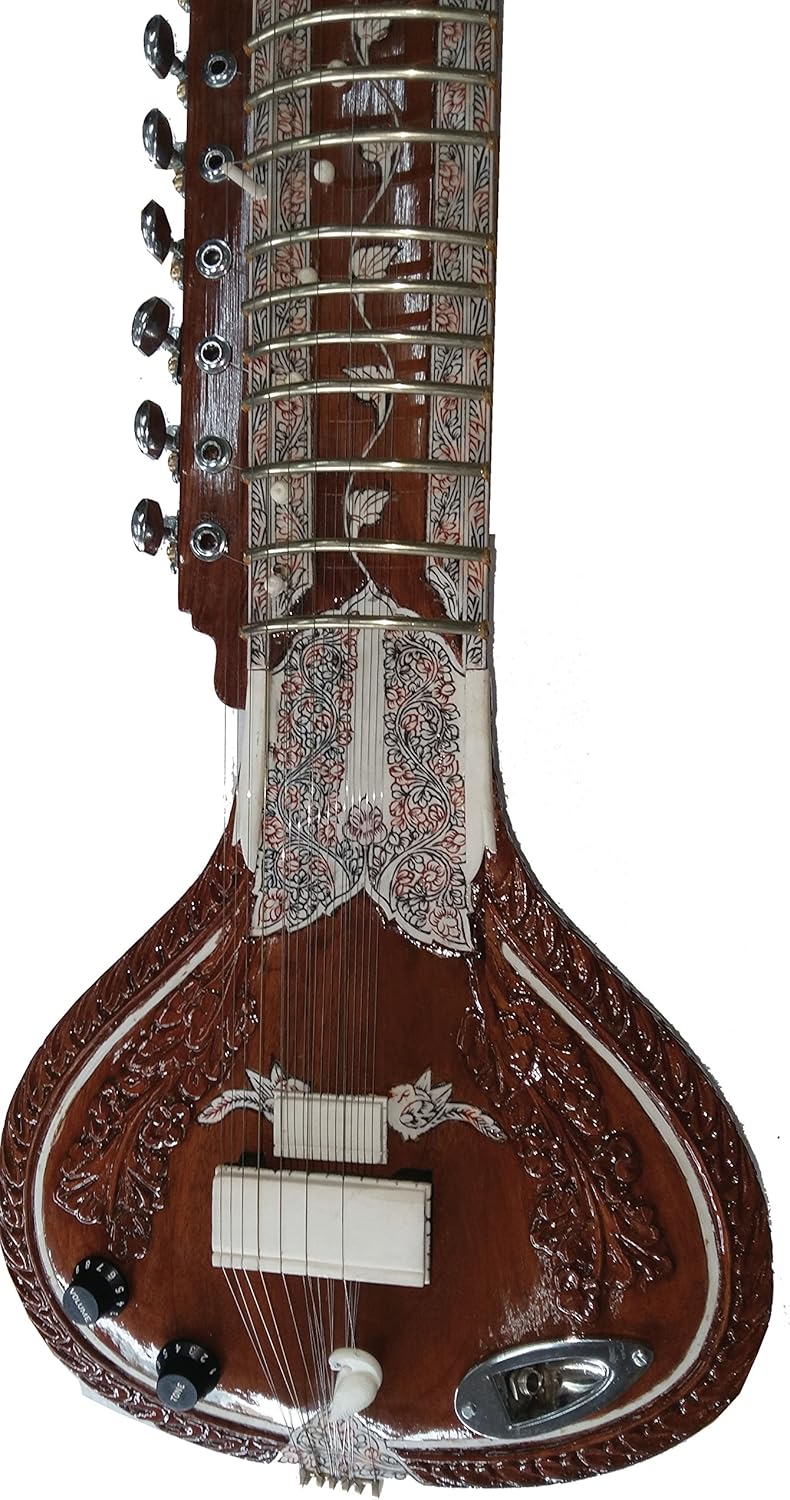 Especial diseño Indian Sitar Fusion acústico y eléctrico con cuerda