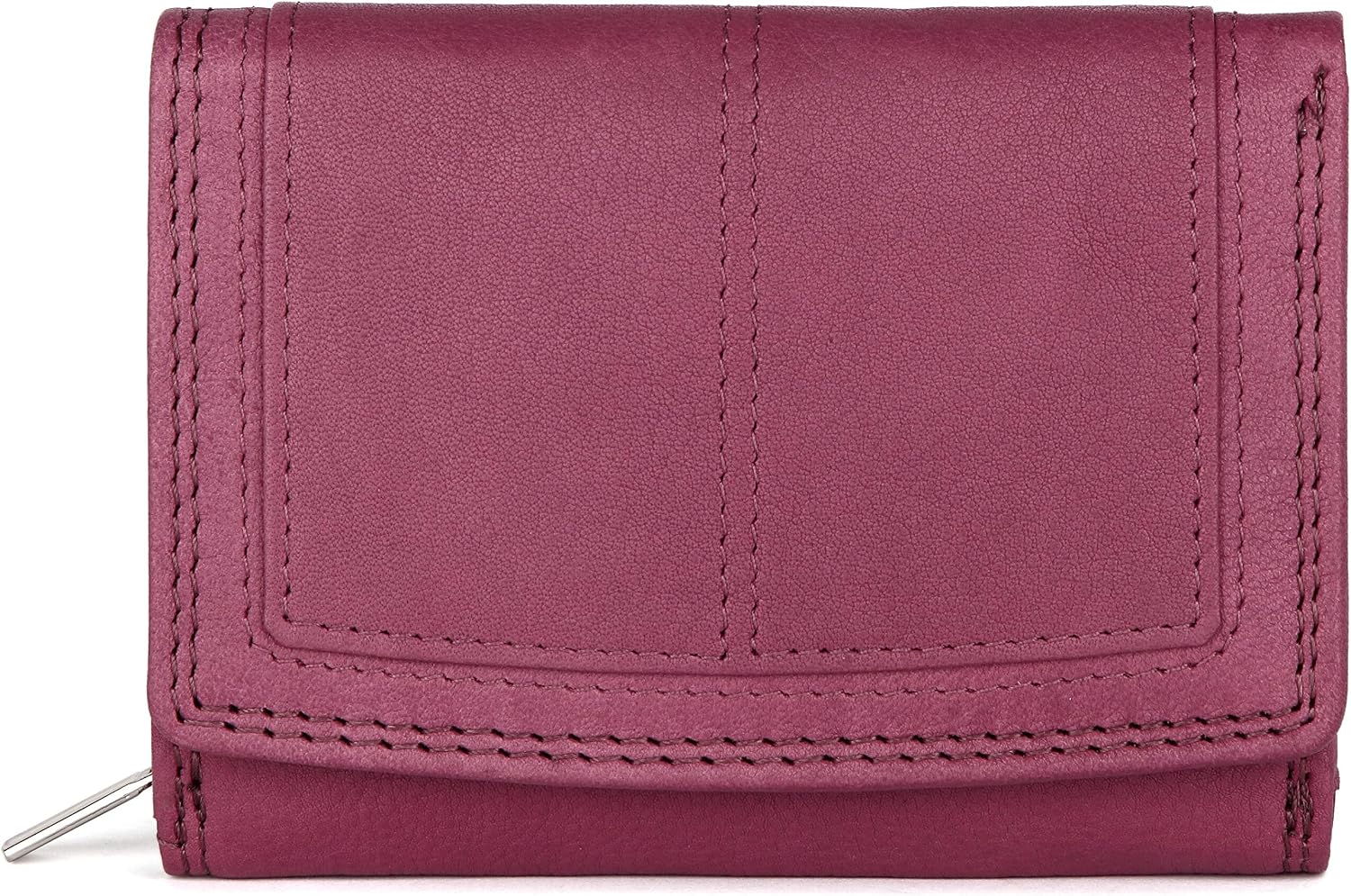 Ladies Rfid Protection Real Leather Purse Card Women Wallet Zip Coin Pocket - Image 4