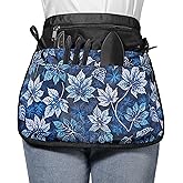 Bafelia Garden Apron for Women with 5 Pocket,Half Florist Apron Harvesting Apron