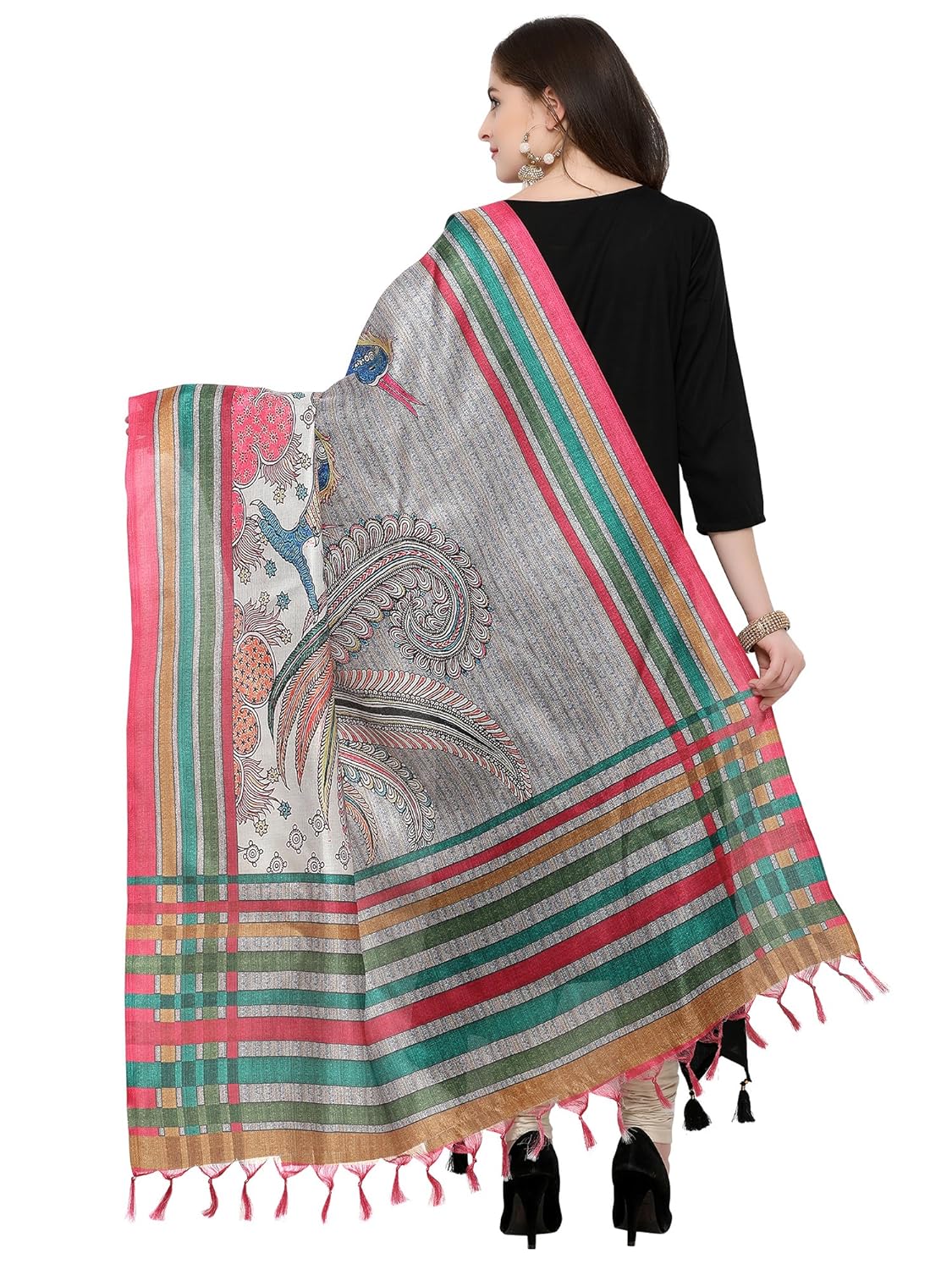 mrinalika fashion women's khadi silk digital print dupatta(grey_dgdpt42_free size)