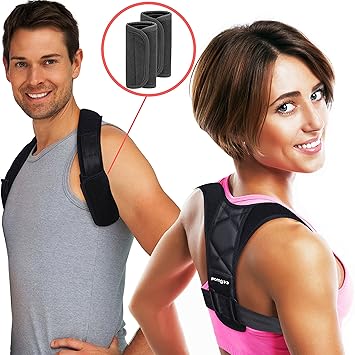 Posture Corrector for Women and Men - Premium Upper Back Straightener Brace - Clavicle and Scoliosis