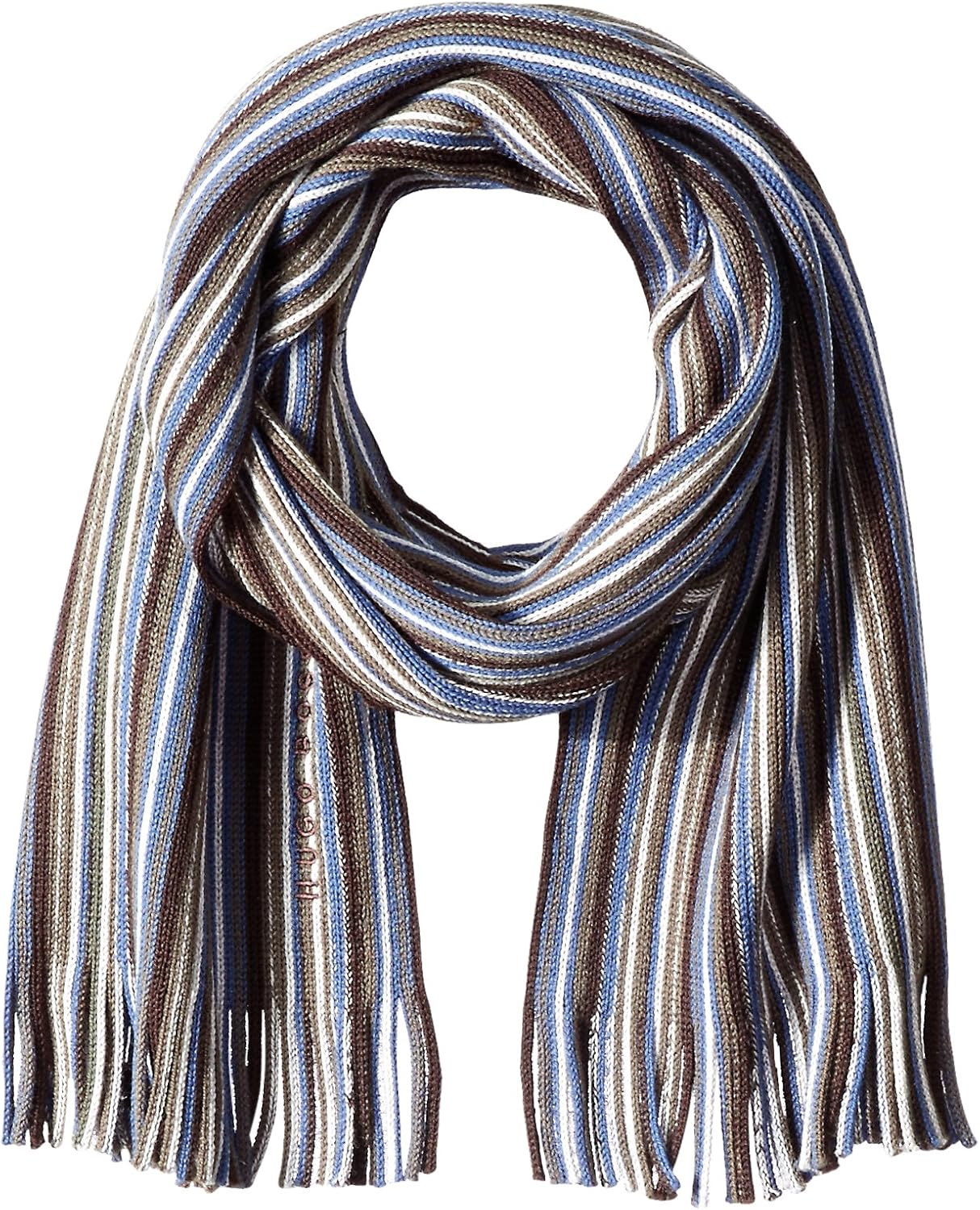 BOSS Hugo Boss Men's FadonStripe Scarf Multi Amazon.co.uk Clothing