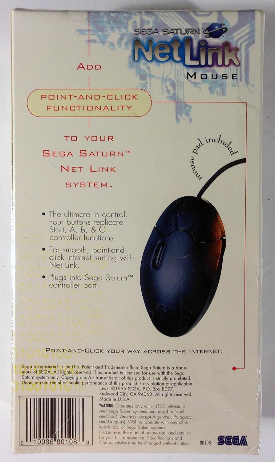 Net Link Mouse - Sega Saturn: Video Games
